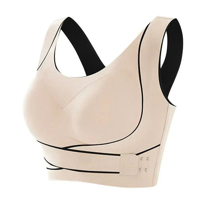 Sports Bra Adjustable Buckle Wireless Padded Comfy Yoga Fitness Top