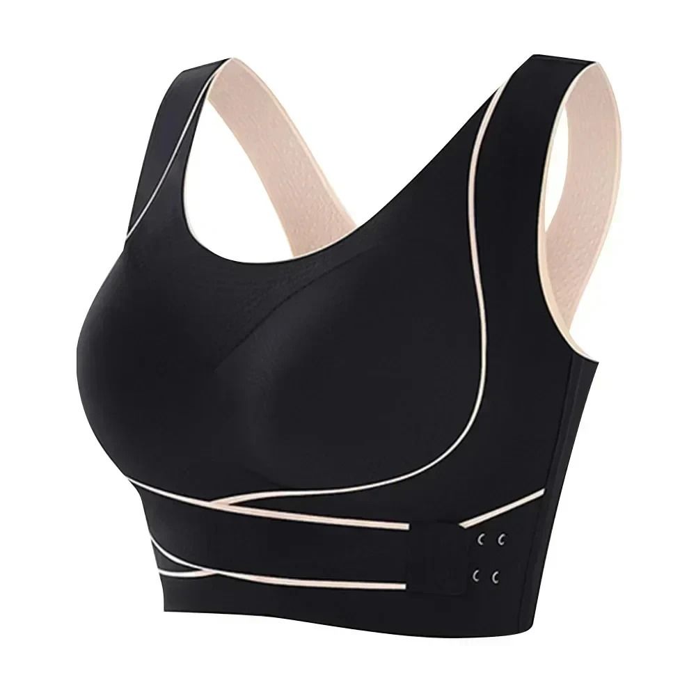Sports Bra Adjustable Buckle Wireless Padded Comfy Yoga Fitness Top