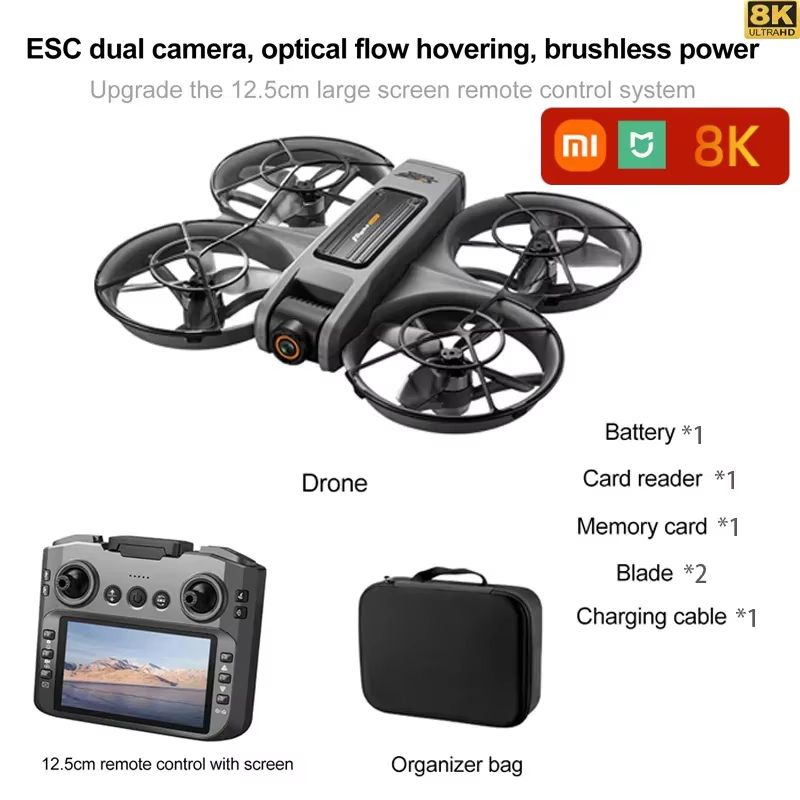 Xiaomi S156 Drone with GPS – 8K Dual Camera Quadcopter, Brushless Motors & 360° Obstacle Avoidance