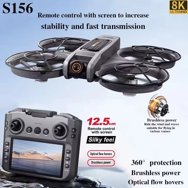 Xiaomi S156 Drone with GPS – 8K Dual Camera Quadcopter, Brushless Motors & 360° Obstacle Avoidance