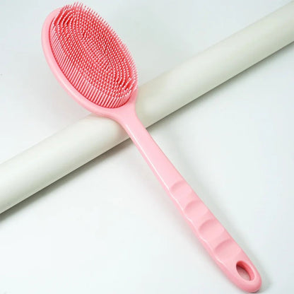 Bath Back Brush with Handle and Exfoliating Shower Sponge