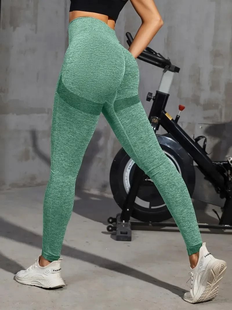 Solid Color Seamless High Waist Yoga Leggings Women Workout Pants