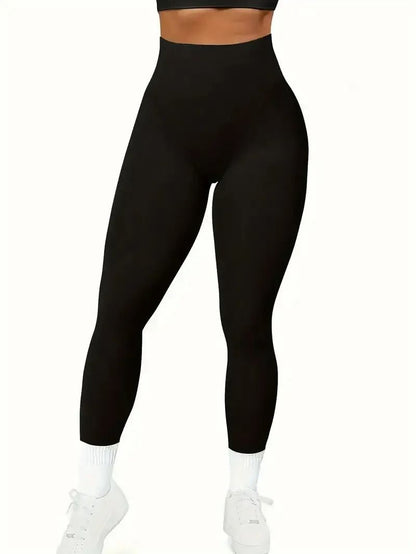 Solid Color Seamless High Waist Yoga Leggings Women Workout Pants