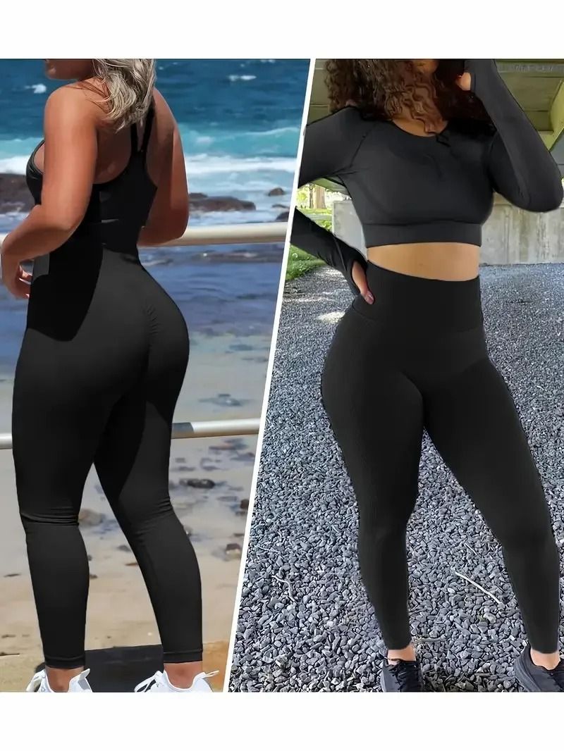 Solid Color Seamless High Waist Yoga Leggings Women Workout Pants