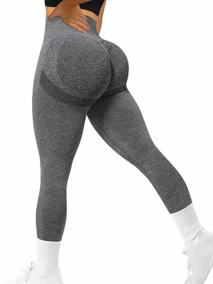 Solid Color Seamless High Waist Yoga Leggings Women Workout Pants