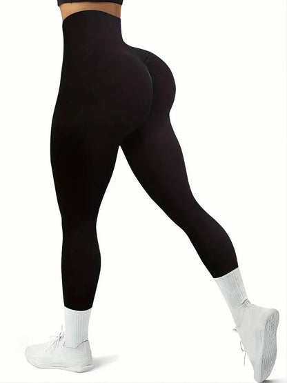 Solid Color Seamless High Waist Yoga Leggings Women Workout Pants