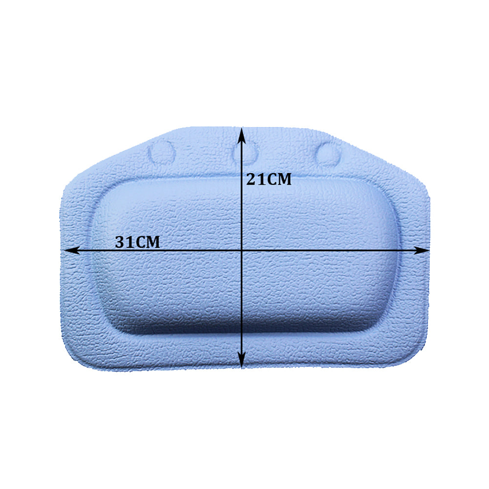 Luxury SPA Soft Bath Pillow for Comfortable Neck and Back, Eco-Friendly Bathtub Cushion Bathroom Headrest with Suction