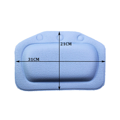 Luxury SPA Soft Bath Pillow for Comfortable Neck and Back, Eco-Friendly Bathtub Cushion Bathroom Headrest with Suction