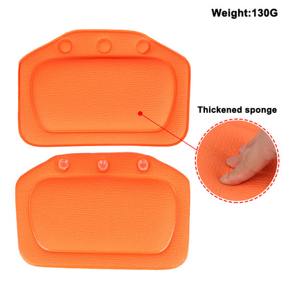 Luxury SPA Soft Bath Pillow for Comfortable Neck and Back, Eco-Friendly Bathtub Cushion Bathroom Headrest with Suction