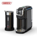 black coffee machine + milk frother