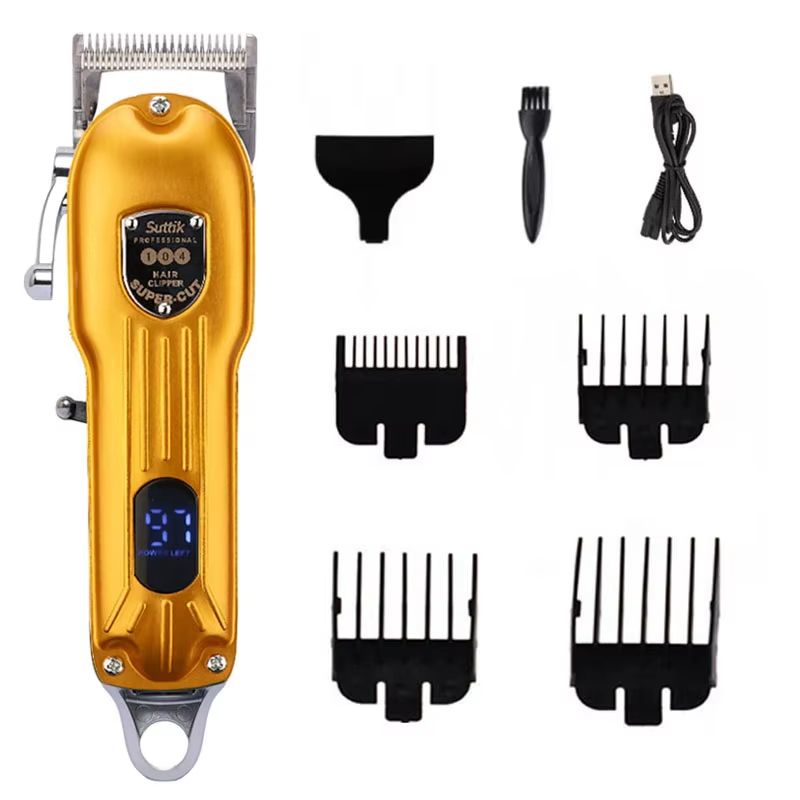 Professional Dog Hair Clipper – All-Metal Rechargeable Pet Grooming Trimmer for Dogs & Cats with Low Noise Cutting