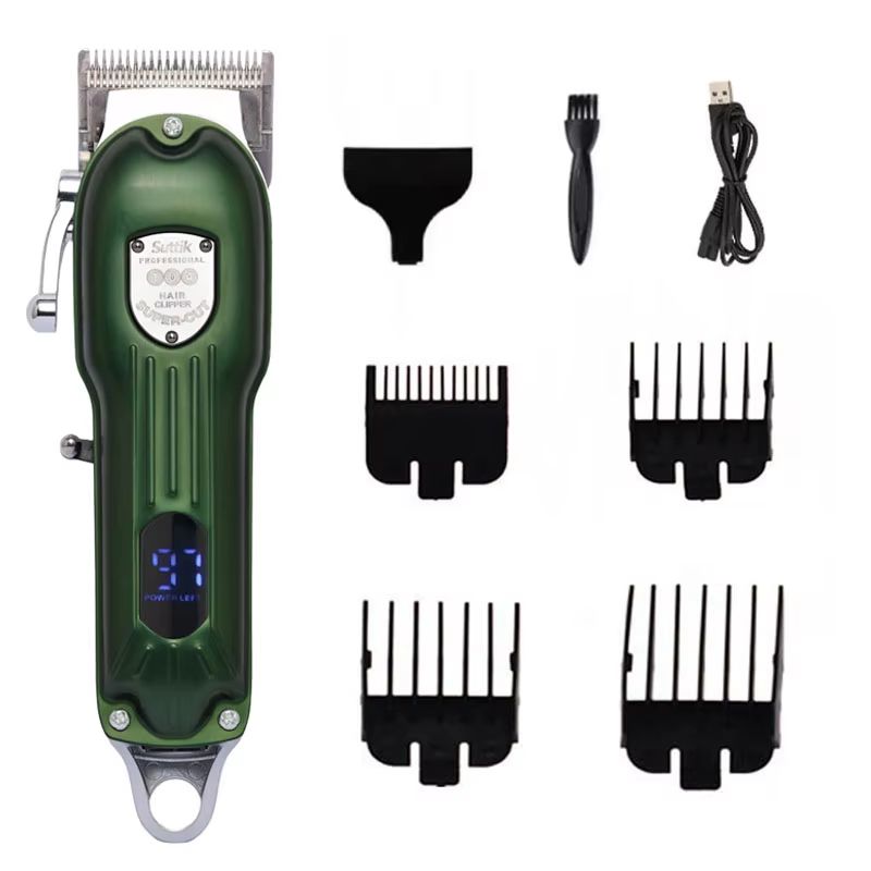 Professional Dog Hair Clipper – All-Metal Rechargeable Pet Grooming Trimmer for Dogs & Cats with Low Noise Cutting