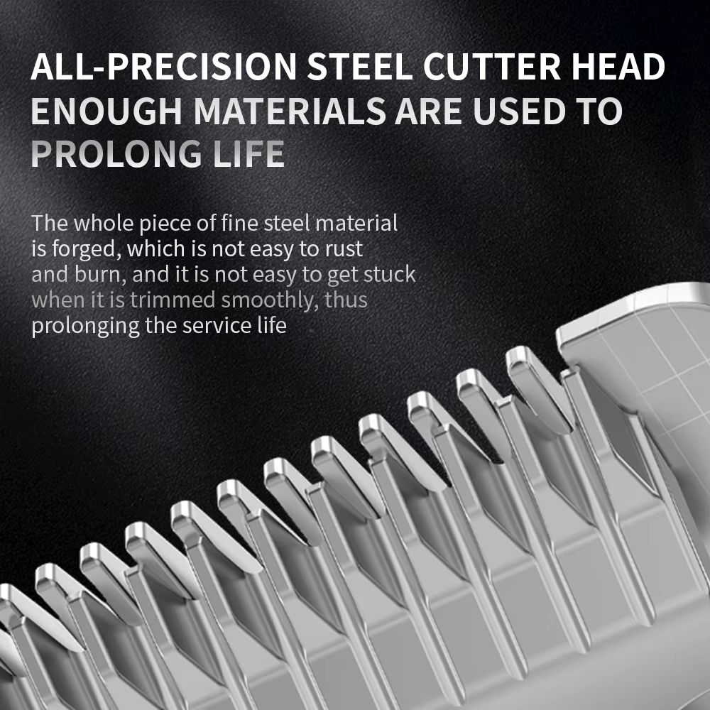 Professional Dog Hair Clipper – All-Metal Rechargeable Pet Grooming Trimmer for Dogs & Cats with Low Noise Cutting