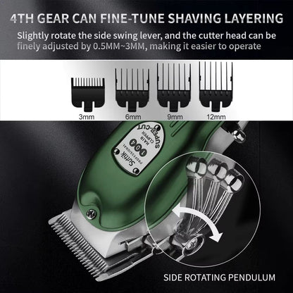 Professional Dog Hair Clipper – All-Metal Rechargeable Pet Grooming Trimmer for Dogs & Cats with Low Noise Cutting