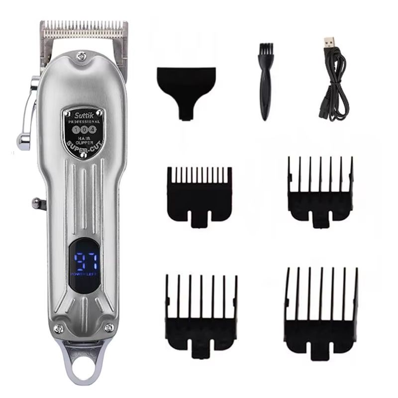 Professional Dog Hair Clipper – All-Metal Rechargeable Pet Grooming Trimmer for Dogs & Cats with Low Noise Cutting