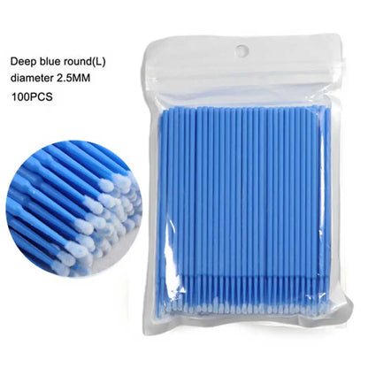 Crystal Disposable Eyelash Brushes & Microbrushes for Precise Lash Extensions, Single-Use Tools for Beauty Professionals