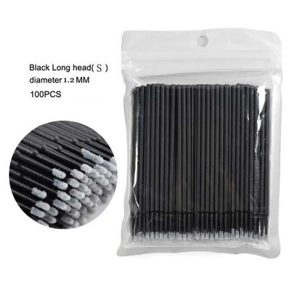 Crystal Disposable Eyelash Brushes & Microbrushes for Precise Lash Extensions, Single-Use Tools for Beauty Professionals