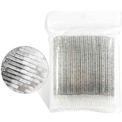 Crystal Disposable Eyelash Brushes & Microbrushes for Precise Lash Extensions, Single-Use Tools for Beauty Professionals