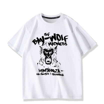 Unisex Wednesday Printed T-Shirt, Cotton Short Sleeve Tee with Vintage Y2K Pattern for Summer Style