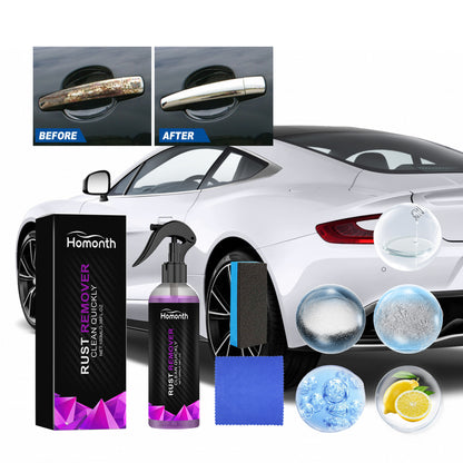 Car Rust Removal Spray, Rust Inhibitor Paint Rust Remover Derusting Spray for Car Wheel Hub & Auto Accessories