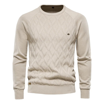Mens Solid Knit Pullover Sweater