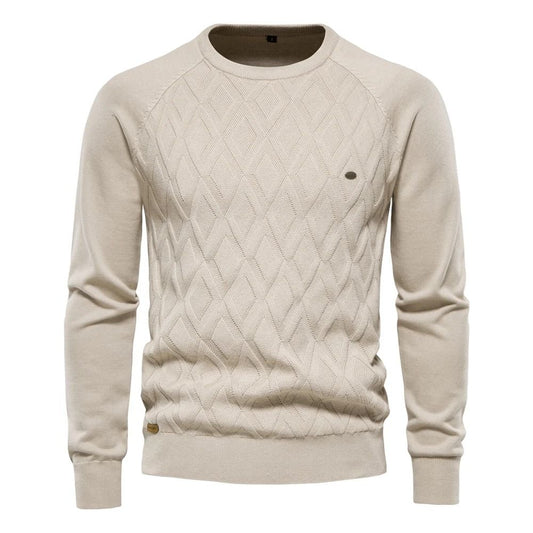 Mens Solid Knit Pullover Sweater