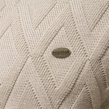 Mens Solid Knit Pullover Sweater