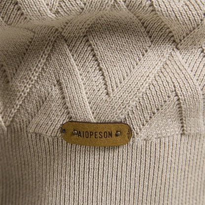 Mens Solid Knit Pullover Sweater