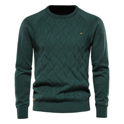 Mens Solid Knit Pullover Sweater