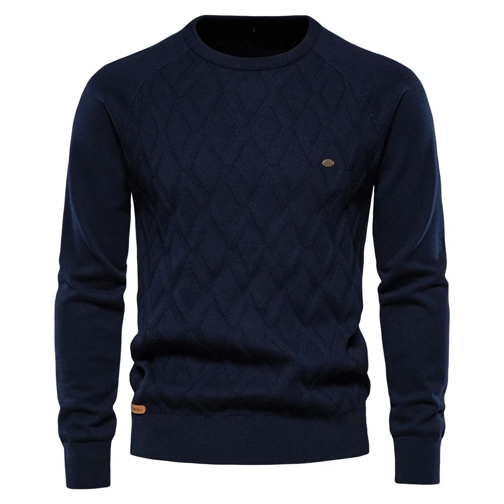 Mens Solid Knit Pullover Sweater