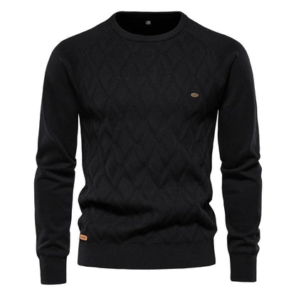 Mens Solid Knit Pullover Sweater