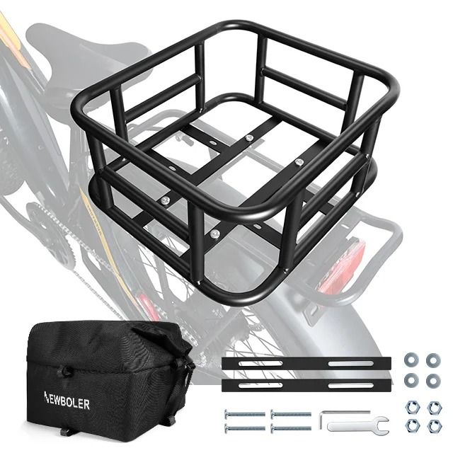 Rear Bike Basket with Large Capacity Cargo Rack