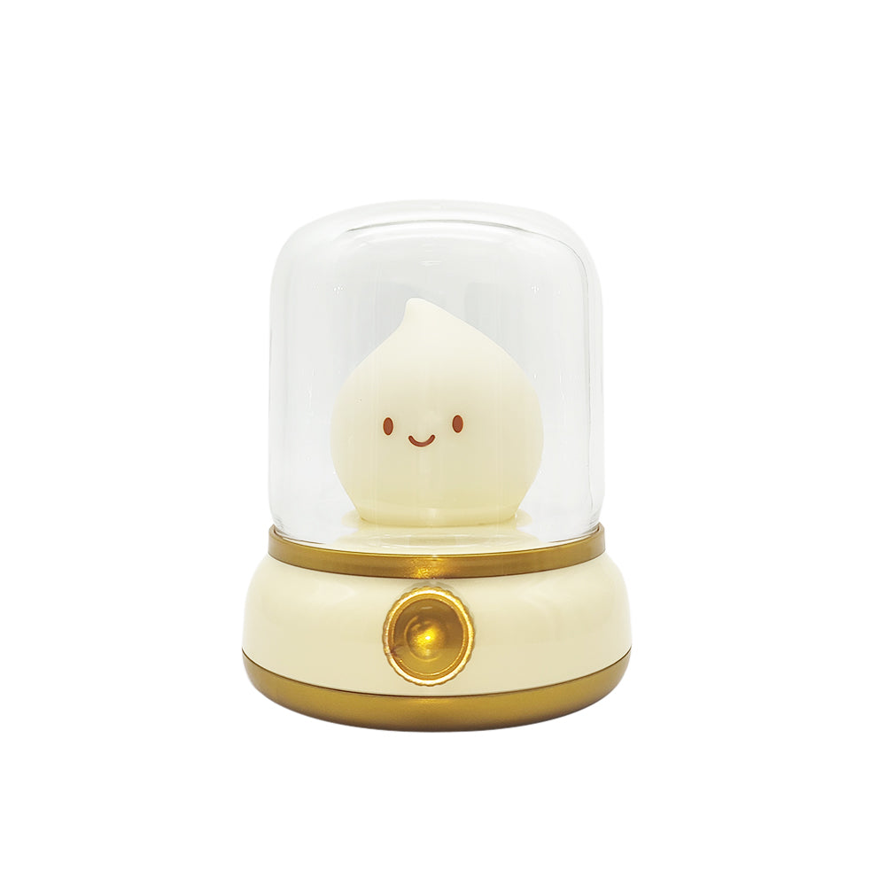 USB Rechargeable Kerosene LED Night Light Cute Flameless Candle Light with Two Modes, Dimmable Camping Lamp for Bedroom