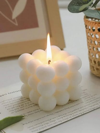 Handmade Creative Ball-Shaped Soy Wax Magic Cube Aromatherapy Candle, Luxury Wedding Favor Gift & Unique Decorative