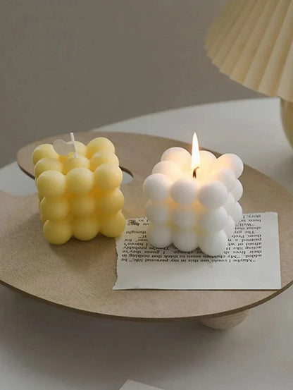 Handmade Creative Ball-Shaped Soy Wax Magic Cube Aromatherapy Candle, Luxury Wedding Favor Gift & Unique Decorative