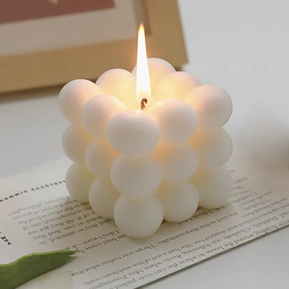 Handmade Creative Ball-Shaped Soy Wax Magic Cube Aromatherapy Candle, Luxury Wedding Favor Gift & Unique Decorative