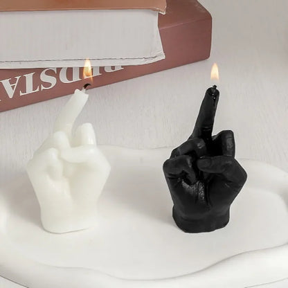Creative Candles Middle Finger Shaped Gesture Scented Candles, Funny Quirky Gifts, Unique Home Decoration Ornaments