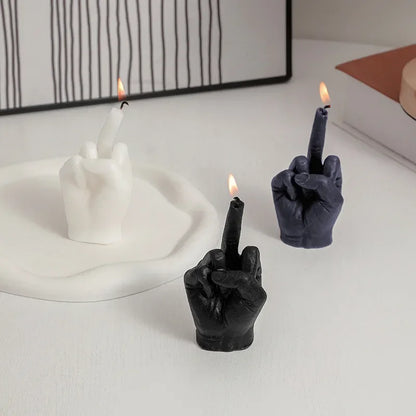 Creative Candles Middle Finger Shaped Gesture Scented Candles, Funny Quirky Gifts, Unique Home Decoration Ornaments