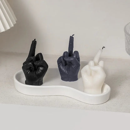 Creative Candles Middle Finger Shaped Gesture Scented Candles, Funny Quirky Gifts, Unique Home Decoration Ornaments
