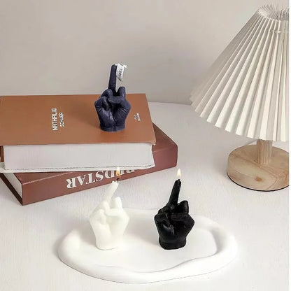 Creative Candles Middle Finger Shaped Gesture Scented Candles, Funny Quirky Gifts, Unique Home Decoration Ornaments