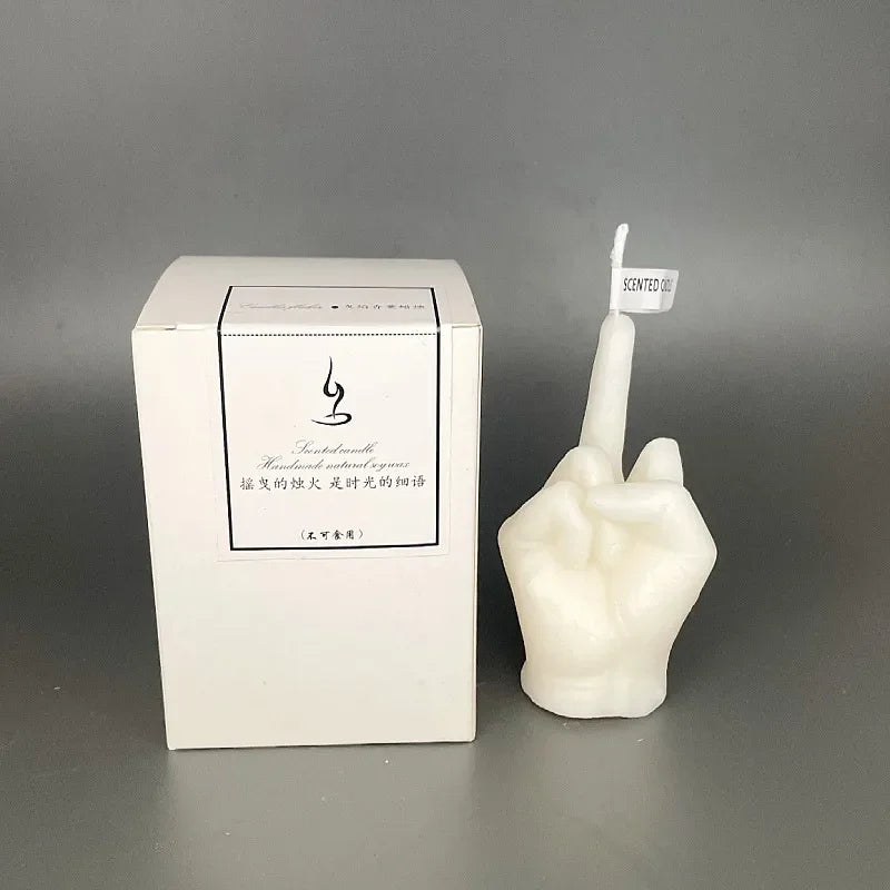 Creative Candles Middle Finger Shaped Gesture Scented Candles, Funny Quirky Gifts, Unique Home Decoration Ornaments