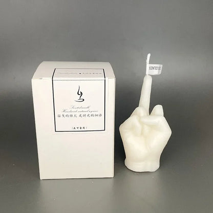 Creative Candles Middle Finger Shaped Gesture Scented Candles, Funny Quirky Gifts, Unique Home Decoration Ornaments