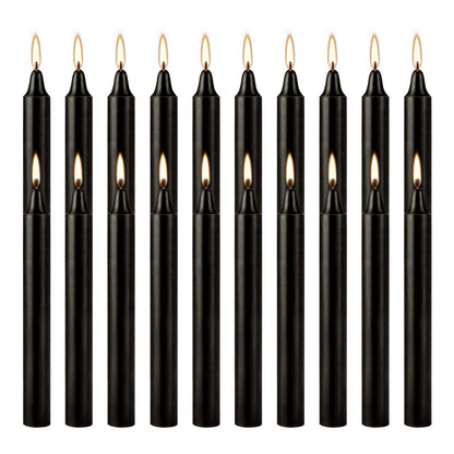 Black Pole Waxs, High-Quality, Drip-Free, Smoke-Free, Fragrance-Free Dinner Candles, Ideal for Home, Church, Family