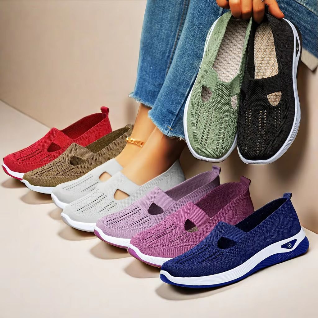 Women's Breathable Walking Shoes – Soft Bottom Casual Anti-Slip Summer Footwear