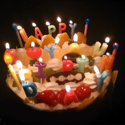 Environmentally Friendly Birthday Christmas Candles, Novelty Super Bright Decorations with Colorful Flame Effect
