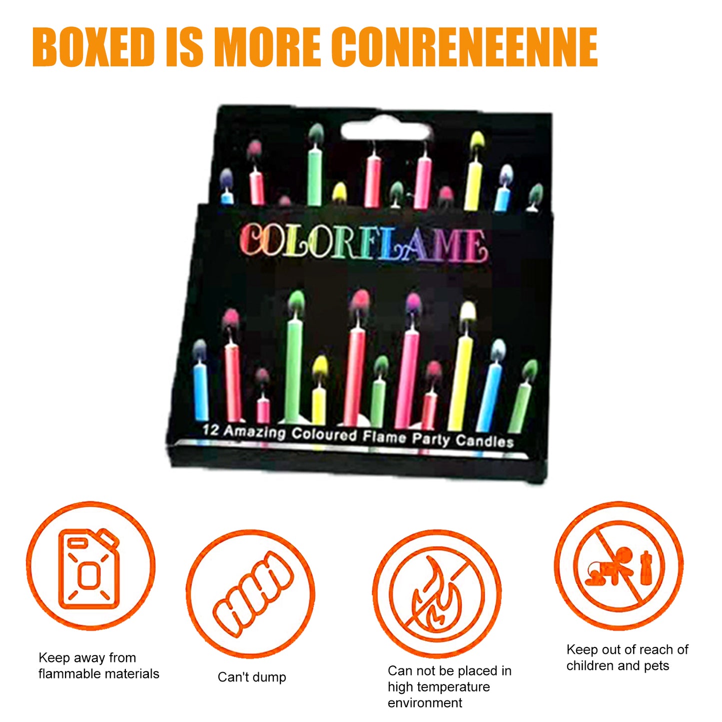 Environmentally Friendly Birthday Christmas Candles, Novelty Super Bright Decorations with Colorful Flame Effect