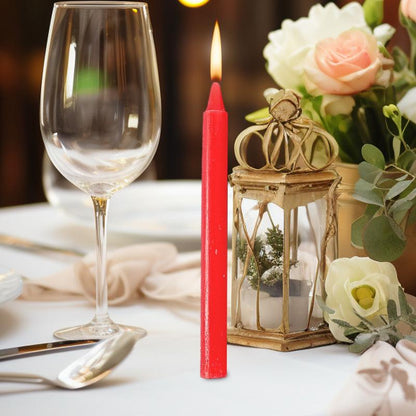 Short Taper Candles, Natural Wax Unscented Candle Survival Supplies for Wedding, Home & Special Occasions