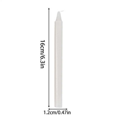 Short Taper Candles, Natural Wax Unscented Candle Survival Supplies for Wedding, Home & Special Occasions