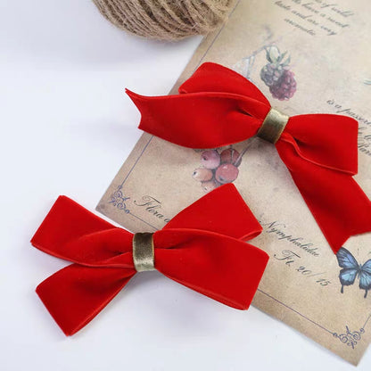 Colour Velvet Ribbon Single Face, Bowknot Party Decorations Christmas Ribbon Line