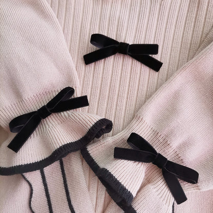 Colour Velvet Ribbon Single Face, Bowknot Party Decorations Christmas Ribbon Line